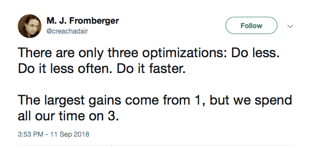There are only three optimizations